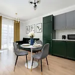 Dark In Center With Desk And Balcony By Renters Apartment Wroclaw
