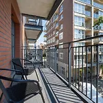 Dark In Center With Desk And Balcony By Renters Wroclaw