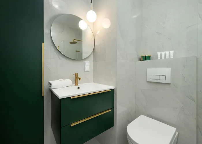 Dark In Center With Desk And Balcony By Renters Apartment Wroclaw